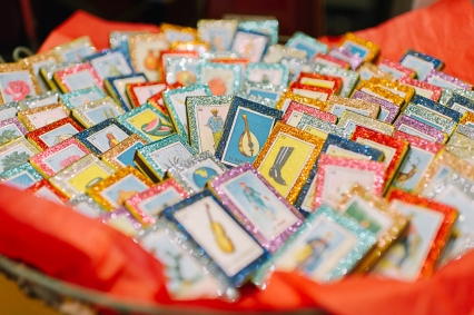 Loteria matchbox wedding party favors