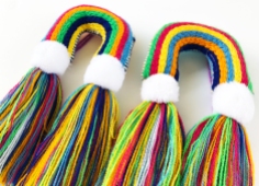 LGBT rainbow embroidered tassesl